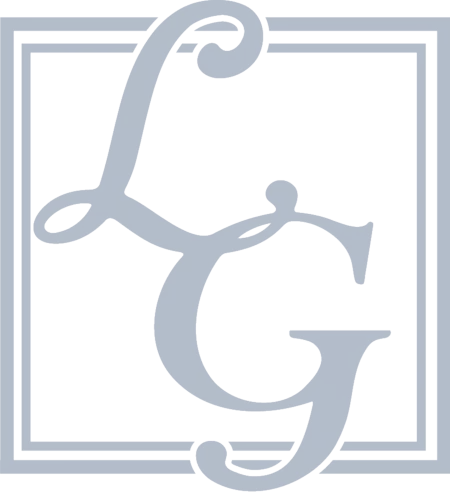 Stylized 'L' and 'G' surrounded by a box
